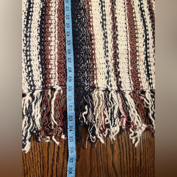 Roberto Collina Women’s Poncho Cotton Silk blend with fringe OS Italy NWOT - Picture 4 of 8